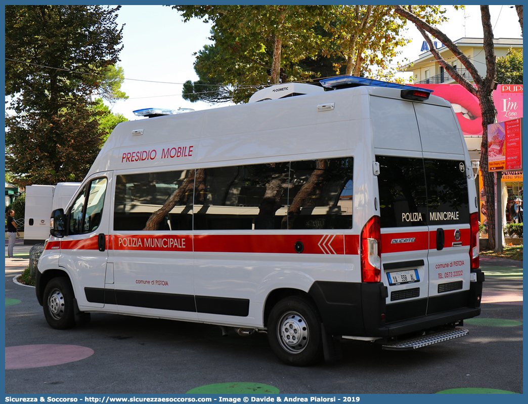 Polizia Locale YA338AL
Polizia Municipale
Comune di Pistoia
Fiat Ducato III serie restyling
Allestitore Elevox S.r.l.
Parole chiave: PL;P.L.;PM;P.M.;Polizia;Locale;Municipale;Pistoia;Fiat;Ducato;Elevox