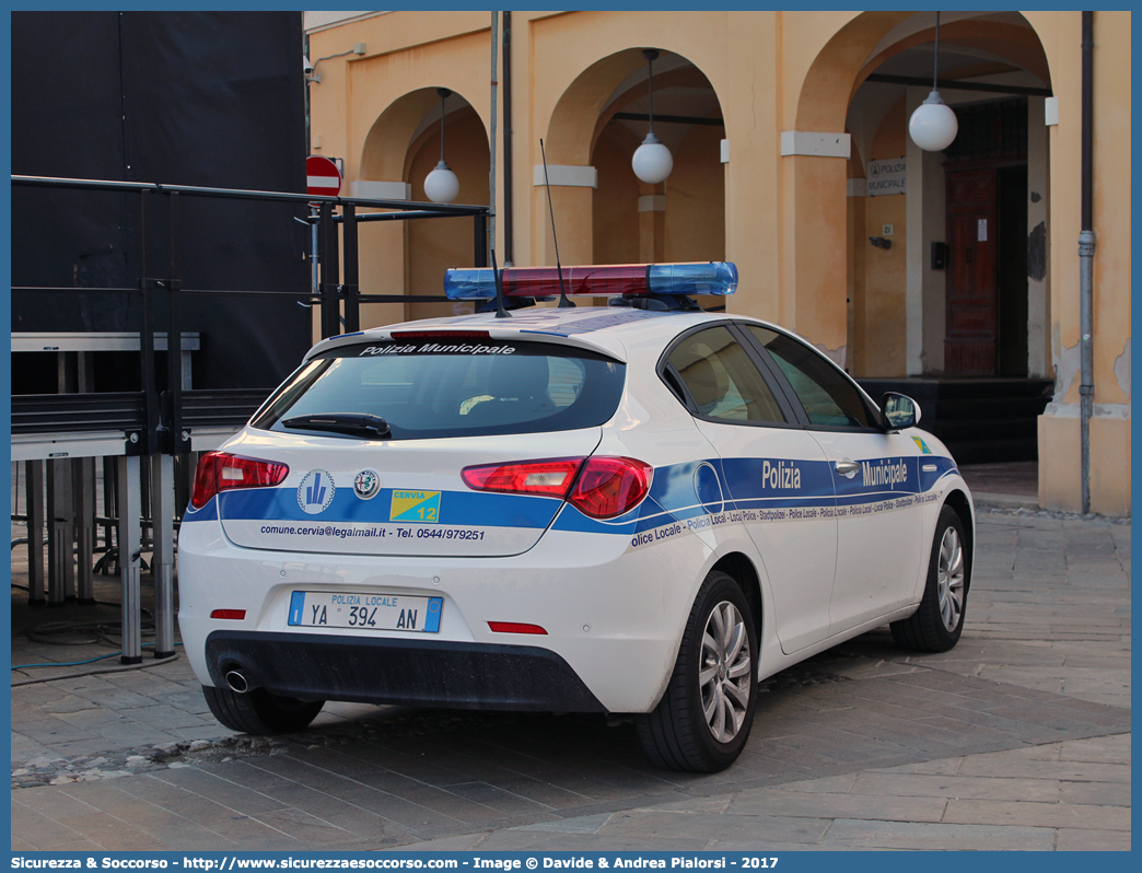 Polizia Locale YA394AN
Polizia Municipale
Comune di Cervia
Alfa Romeo Nuova Giulietta I serie II restyling
Allestitore Focaccia Group S.r.l.
Parole chiave: Polizia;Locale;Municipale;Cervia;Alfa;Romeo;Giulietta;Focaccia