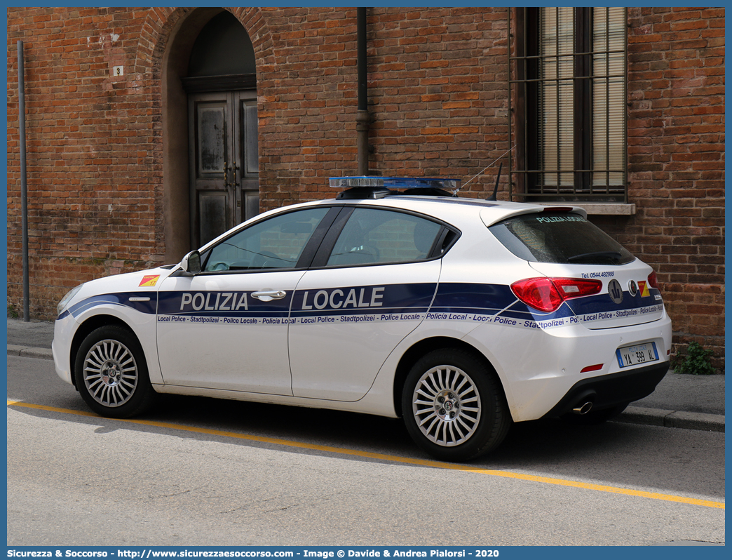 Polizia Locale YA399AL
Polizia Municipale
Comune di Ravenna
Alfa Romeo Nuova Giulietta
I serie II restyling
Parole chiave: Polizia;Locale;Municipale;Ravenna;Alfa Romeo;Nuova Giulietta