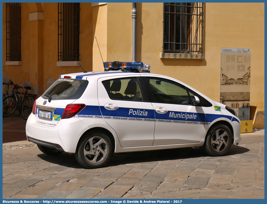 Polizia Locale YA532AF
Polizia Municipale
Comune di Cervia
Toyota Yaris Hybrid III serie restyling
Allestitore Focaccia Group S.r.l.
Parole chiave: Polizia;Locale;Municipale;Cervia;Toyota;Yaris;Hybrid;Focaccia