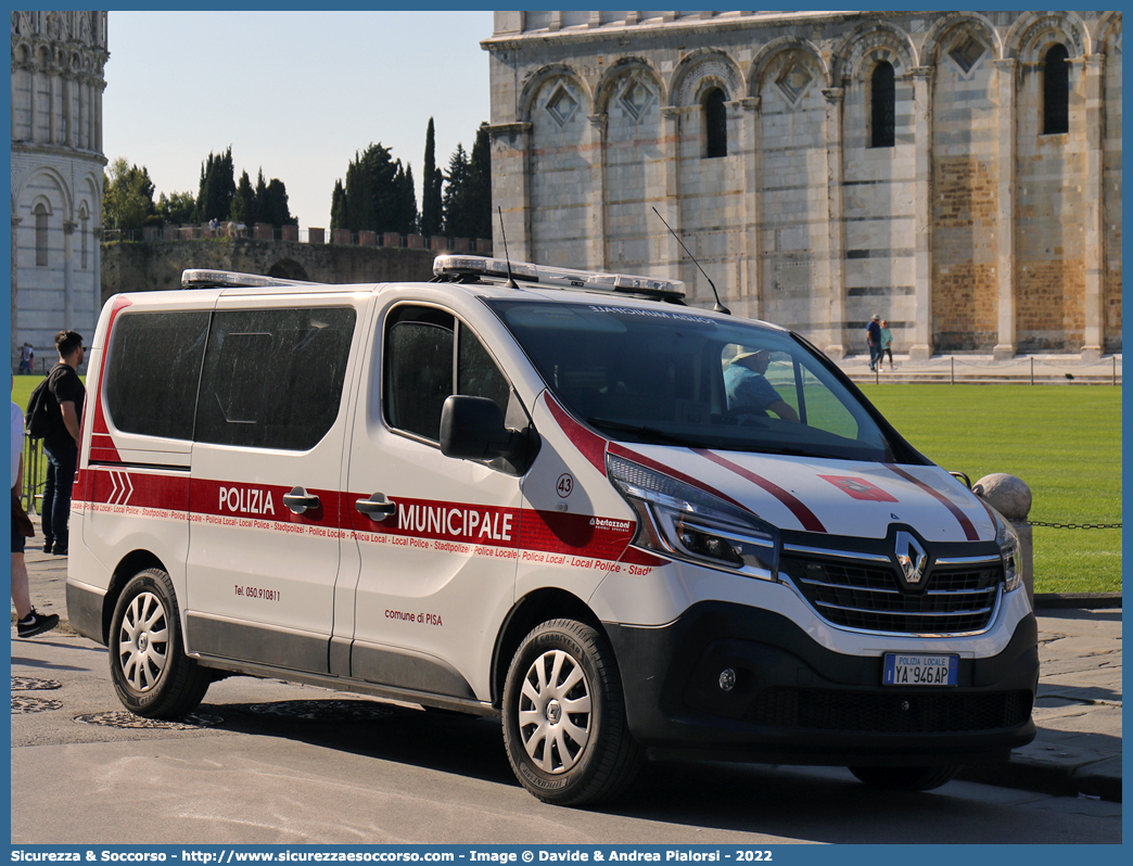 Polizia Locale YA946AP
Polizia Municipale
Comune di Pisa
Renault Trafic IV serie restyling
Parole chiave: PL;P.L.;PM;P.M.;Polizia;Locale;Municipale;Pisa;Renault;Trafic;Bertazzoni