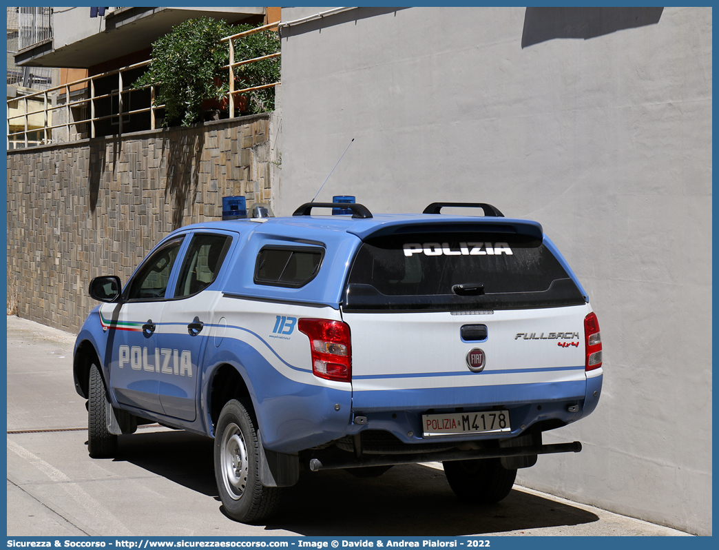 Polizia M4178
Polizia di Stato
Fiat Fullback
Allestitore Nuova Carrozzeria Torinese S.r.l.
Parole chiave: P.S.;PS;Polizia;di;Stato;Pubblica;Sicurezza;Fiat;Fullback;NCT