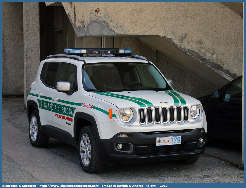 Polizia 179
Repubblica di San Marino
Guardia di Rocca
Jeep Renegade I serie
Parole chiave: Repubblica;San Marino;RSM;R.S.M.;Guardia di Rocca;Guardia;Rocca;Jeep;Renegade