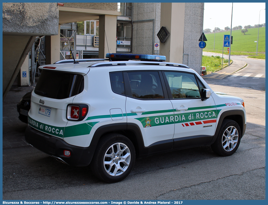 Polizia 179
Repubblica di San Marino
Guardia di Rocca
Jeep Renegade I serie
Parole chiave: Repubblica;San Marino;RSM;R.S.M.;Guardia di Rocca;Guardia;Rocca;Jeep;Renegade