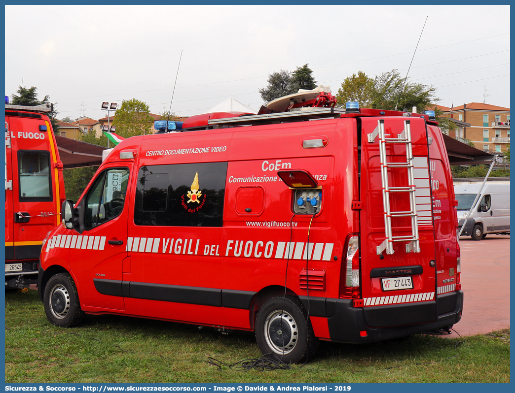 VF 27443
Corpo Nazionale Vigili del Fuoco
Nucleo Videodocumentazione
Renault Master IV serie
Allestitore Autocarrozzeria Roma
Parole chiave: Corpo;Nazionale;Vigili del Fuoco;Vigili;Fuoco;Volkswagen;Renault;Master;Videodocumentazione;Video;Documentazione;Comunicazione