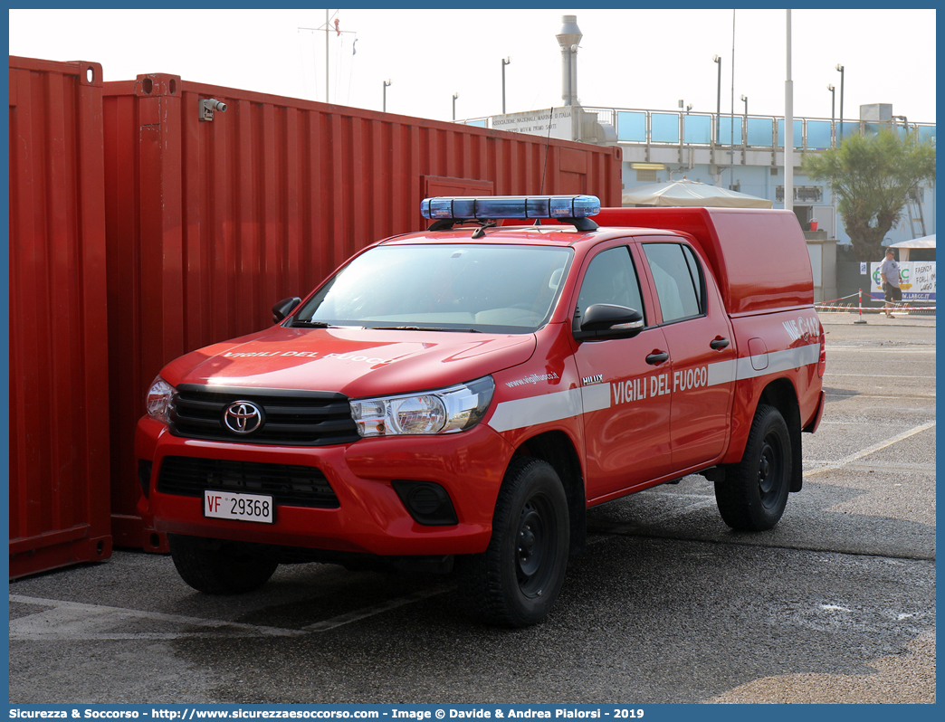 VF 29368
Corpo Nazionale Vigili del Fuoco
Toyota Hilux VIII serie
Allestitore 1Stop S.r.l.
Parole chiave: Corpo;Nazionale;Vigili del Fuoco;Vigili;Fuoco;Toyota;Hilux;1Stop