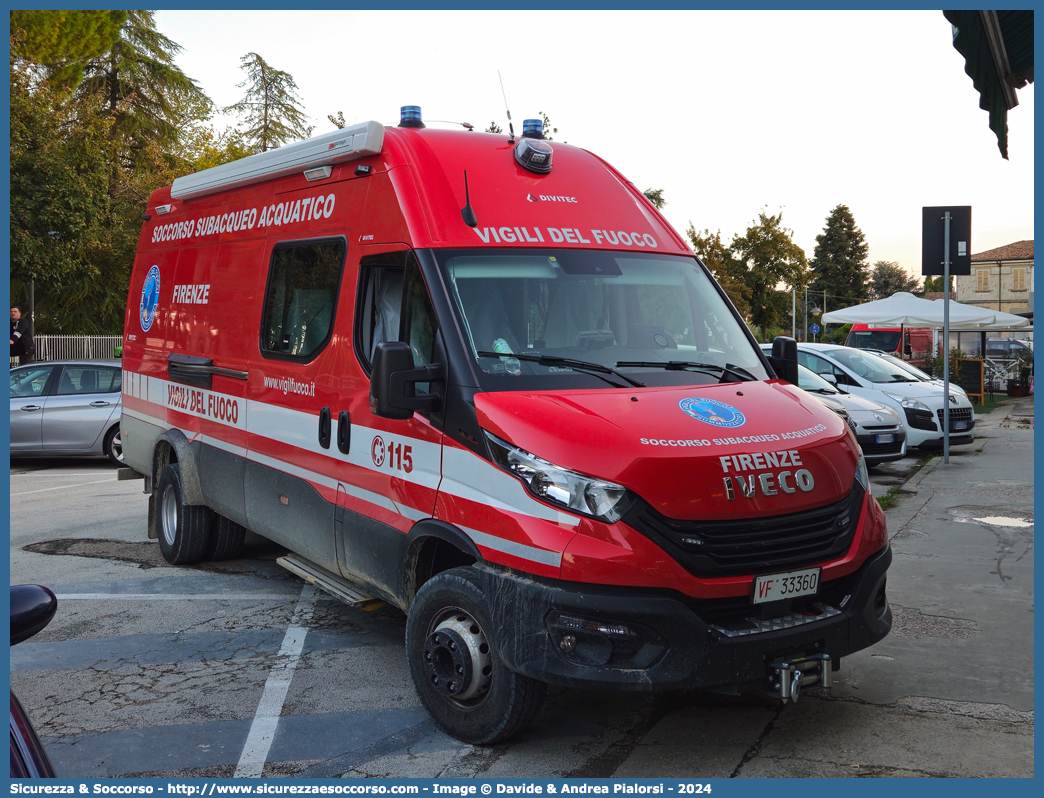 VF 33360
Corpo Nazionale Vigili del Fuoco
Nucleo Soccorso Subacqueo e Acquatico
Iveco Daily 70-170 VI serie restyling
Allestitore DiviTec S.r.l.
Parole chiave: Corpo;Nazionale;Vigili del Fuoco;Vigili;Fuoco;Iveco;Daily;70-170;70 - 170;NSSA;N.S.S.A.;Soccorso;Subacqueo;Acquatico;Sommozzatori;Subacquei