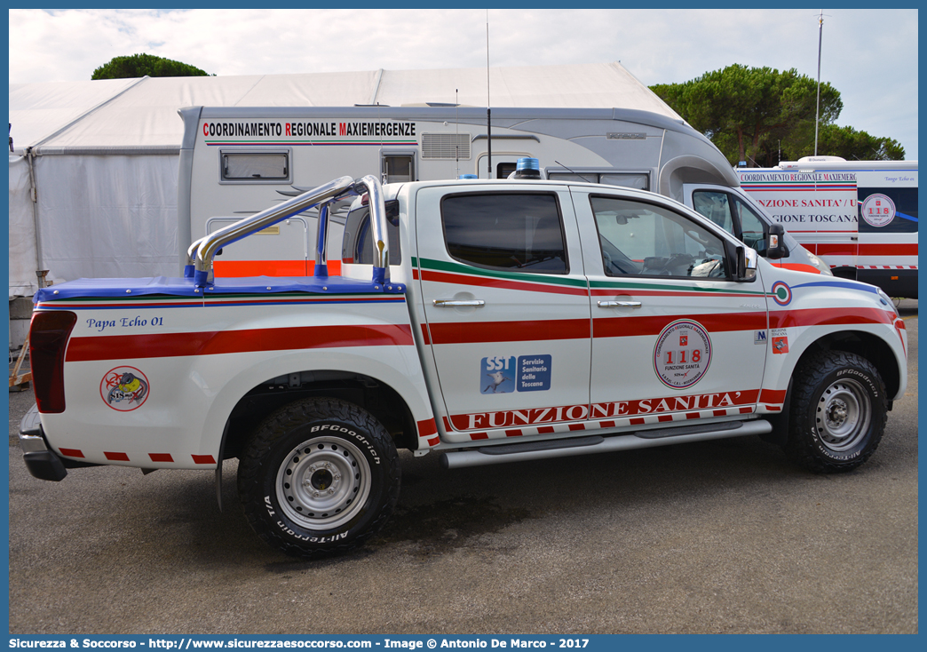 -
118 Regione Toscana
Coordinamento Regionale Maxiemergenze
Isuzu D-Max II serie
Allestitore Nepi S.r.l
Parole chiave: 118;Toscana;Coordinamento;Regionale;Maxiemergenze;Isuzu;DMax;D-Max;Nepi