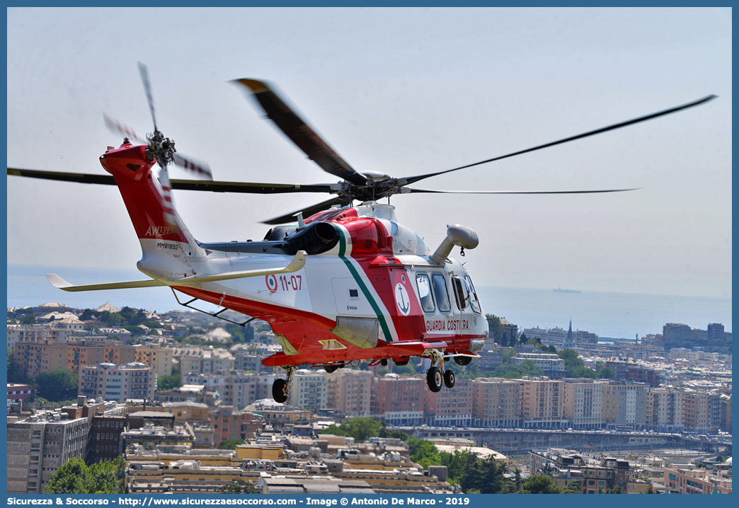 MM81892 / 11-07 "Nemo 07"
Corpo delle Capitanerie di Porto
Guardia Costiera 
Agusta Westland AW139
Parole chiave: CP;C.P.;Guardia;Costiera;Capitaneria;Capitanerie;di;Porto;Agusta;Westland;AW139