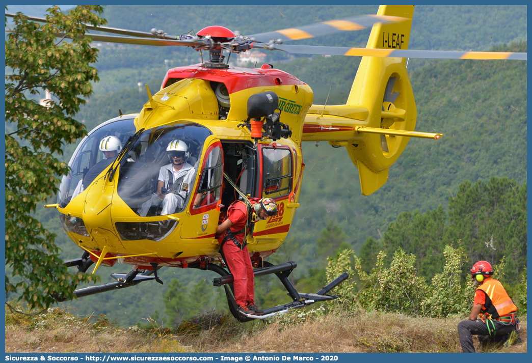 I-LEAF
118 Regione Liguria
Airbus Helicopters EC145 T2
Base di Villanova d'Albenga
Parole chiave: 118;Liguria;Airbus;Helicopters;EuroCopter;EC;145;T2;T 2;I-BKUP;Elicottero;Elisoccorso