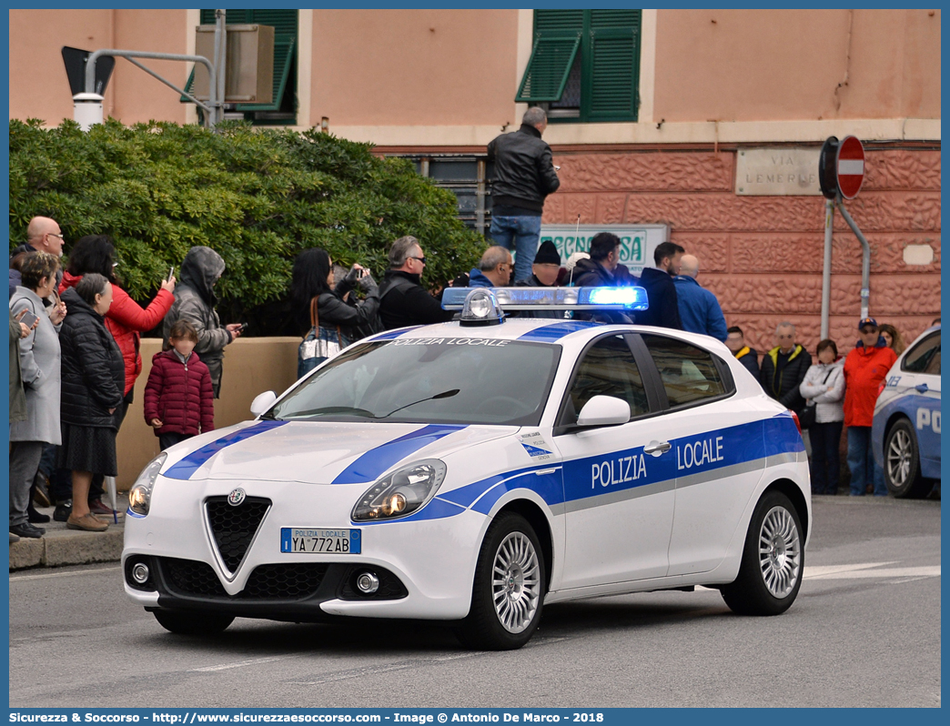 Polizia Locale YA772AB
Polizia Locale
Comune di Genova
Alfa Romeo Nuova Giulietta
I serie II restyling
Parole chiave: Polizia;Locale;Municipale;Genova;Alfa Romeo;Nuova Giulietta