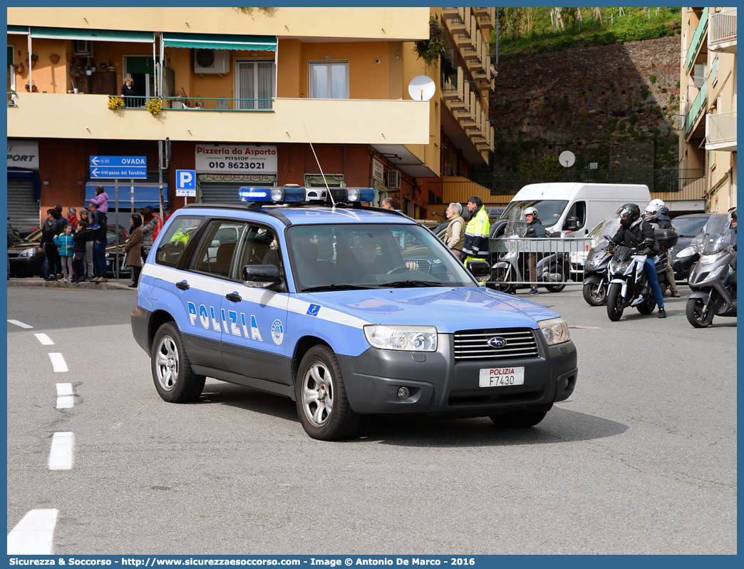 Polizia F7430
Polizia di Stato
Polizia Stradale
Subaru Forester IV serie
Esemplare equipaggiato con
sistemi "Falco" e "Provida"
Parole chiave: Polizia di Stato;Polizia;PS;P.S.;Stradale;Subaru;Forester