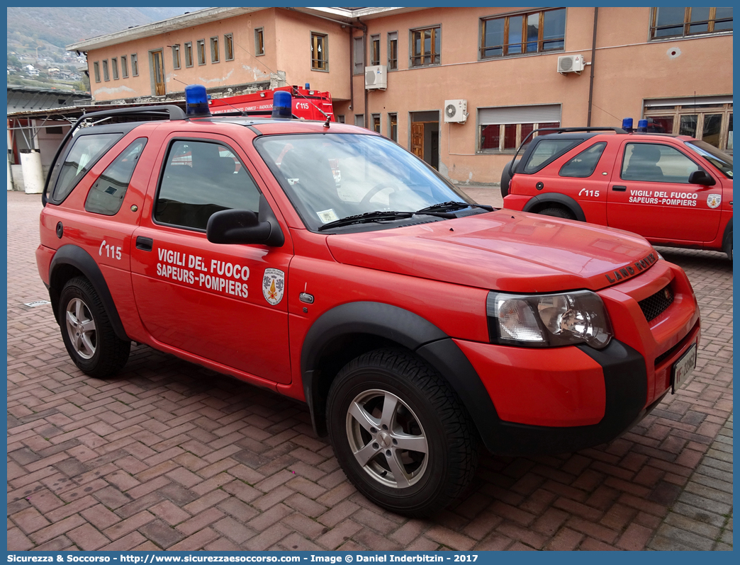 VF 22962
Vigili del Fuoco
Regione Autonoma Valle d'Aosta
Land Rover Freelander I serie restyling
(variante)
Parole chiave: VVF;V.V.F.;Vigili;del;Fuoco;Regione;Autonoma;Valle;Aosta;Land Rover;Freelander