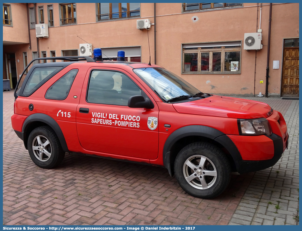 VF 22962
Vigili del Fuoco
Regione Autonoma Valle d'Aosta
Land Rover Freelander I serie restyling
(variante)
Parole chiave: VVF;V.V.F.;Vigili;del;Fuoco;Regione;Autonoma;Valle;Aosta;Land Rover;Freelander