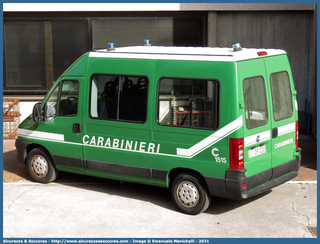 CC DP020
Arma dei Carabinieri
Comando Unità per la Tutela Forestale, 
Ambientale e Agroalimentare
Fiat Ducato II serie restyling
Parole chiave: CC;C.C.;Arma;dei;Carabinieri;Comando;Unità;per;la;Tutela;Forestale;Ambientale;Agroalimentare;Fiat;Ducato