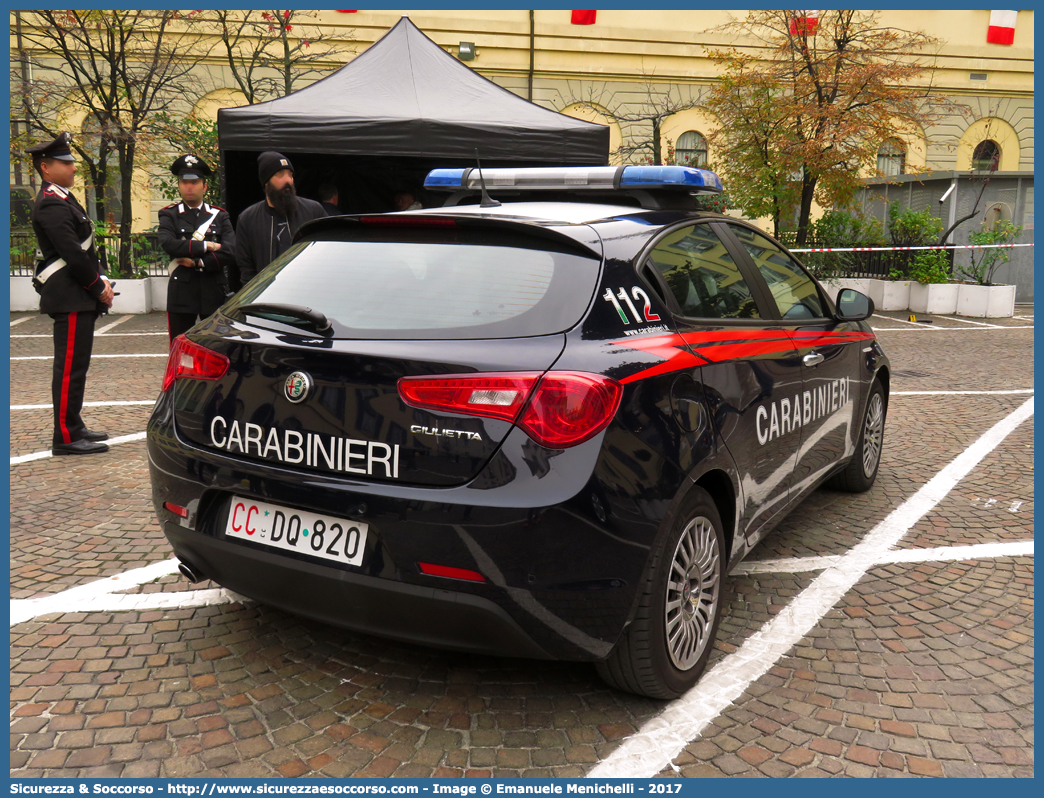 CC DQ820
Arma dei Carabinieri
Alfa Romeo Nuova Giulietta
I serie II restyling
Allestitore Nuova Carrozzeria Torinese S.r.l.
Parole chiave: C.C.;CC;Arma;dei;Carabinieri;Alfa;Romeo;Giulietta;nct;Nuova;Carrozzeria;Torinese