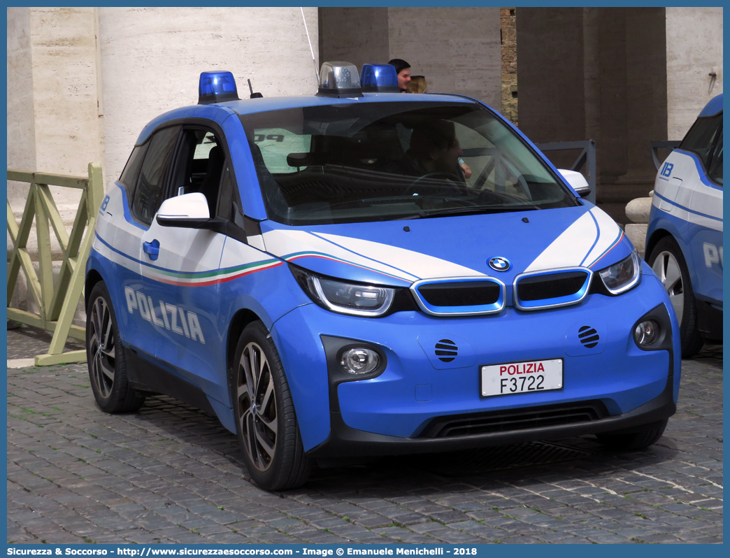 Polizia F3722
Polizia di Stato
BMW i3
Allestitore Focaccia Group S.r.l.
Parole chiave: PS;P.S.;Polizia;di;Stato;Bmw;i3;i;3;Focaccia