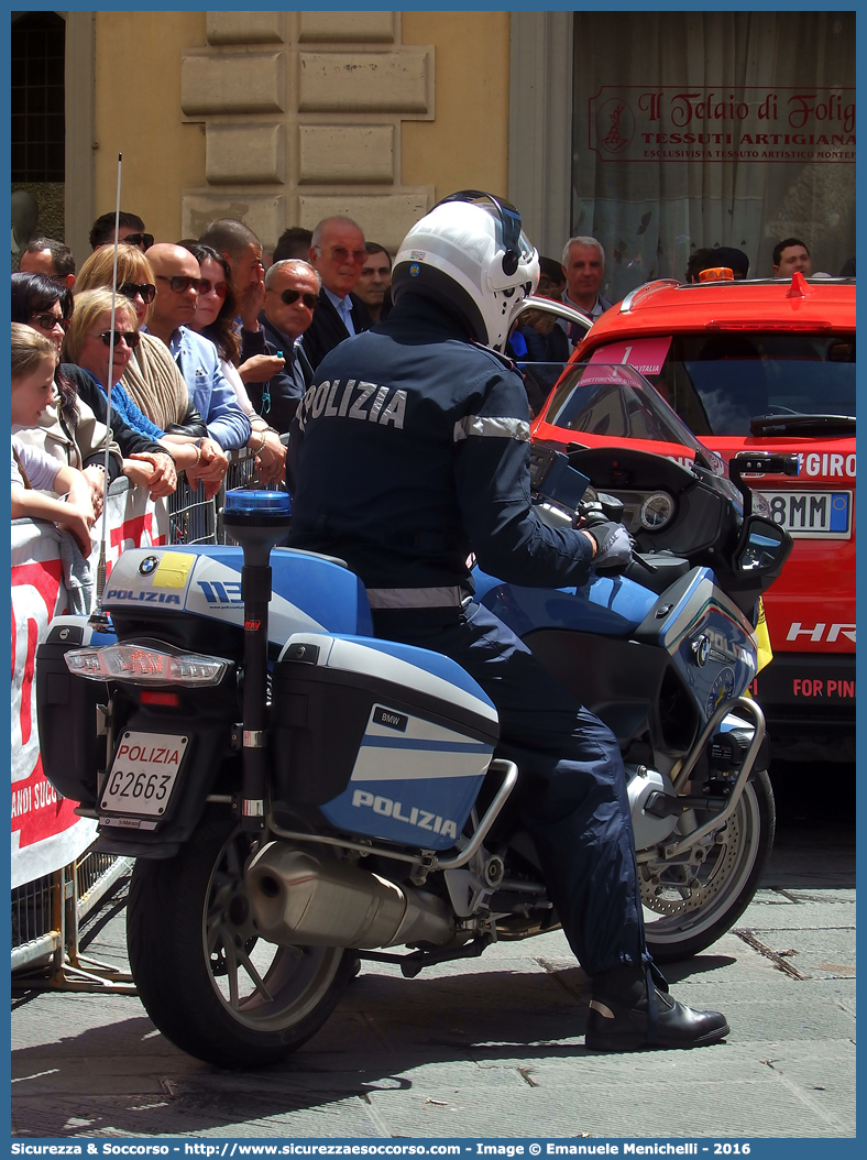 Polizia G2663
Polizia di Stato
Polizia Stradale
Bmw R1200RT III serie
Allestitore Carrozzeria Marazzi S.r.l.
Parole chiave: PS;P.S.;Polizia;di;Stato;Stradale;BMW;R1200;RT;R;1200;RT;R;RT;Marazzi