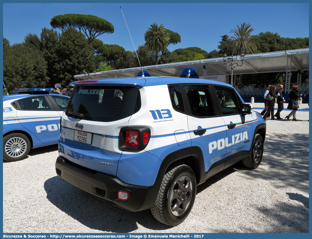 Polizia M2286
Polizia di Stato
Reparto Prevenzione Crimine
Jeep Renegade I serie
Allestitore Nuova Carrozzeria Torinese S.r.l.
Parole chiave: PS;P.S.;Polizia;di;Stato;Reparto;Prevenzione;Crimine;Jeep;Renegade;Nct;Nuova;Carrozzeria;Torinese