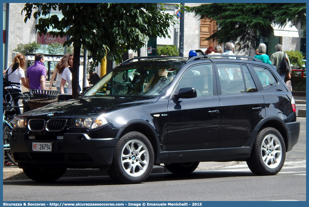 VF 26794
Corpo Nazionale Vigili del Fuoco
Bmw X3 I serie restyling
Parole chiave: VVF;V.V.F.;Corpo;Nazionale;Vigili del Fuoco;Vigili;Fuoco;Bmw;X3