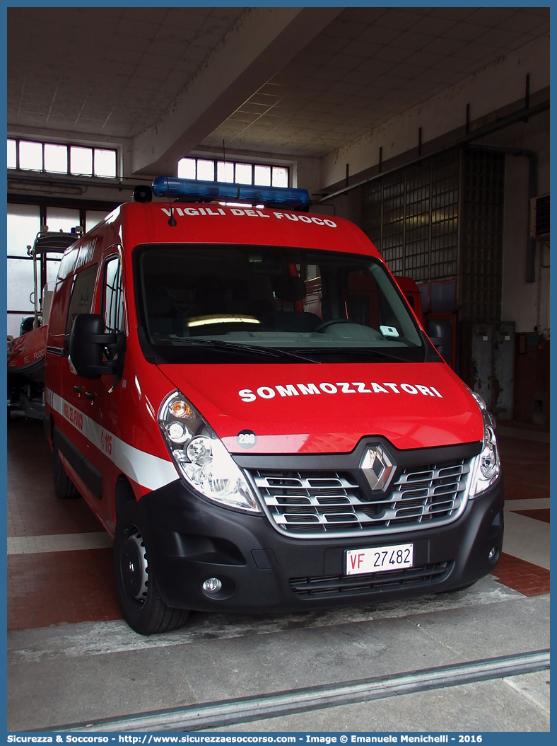 VF 27482
Corpo Nazionale Vigili del Fuoco
Nucleo Soccorso Subacqueo e Acquatico
Renault Master IV serie
Allestitore Fortini S.r.l.
Parole chiave: Corpo;Nazionale;Vigili del Fuoco;Vigili;Fuoco;NSSA;N.S.S.A.;Soccorso;Subacqueo;Acquatico;Sommozzatori;Subacquei;Renault;Master;Fortini