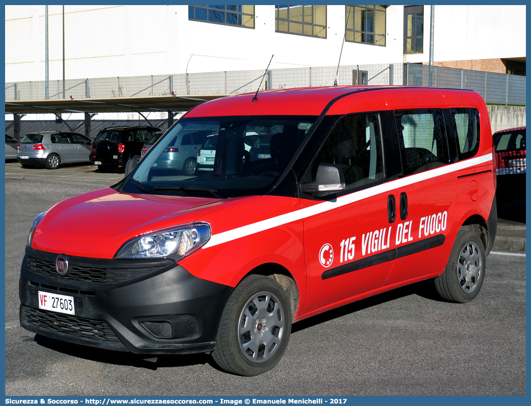 VF 27603
Corpo Nazionale Vigili del Fuoco
Fiat Doblò II serie restyling
(variante)
Parole chiave: VVF;V.V.F.;Corpo;Nazionale;Vigili;del;Fuoco;Vigili;Fuoco;Fiat;Doblò;Doblo