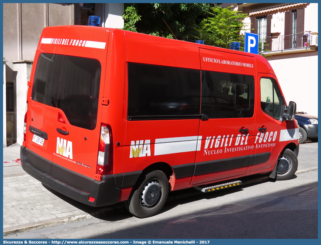 VF 28146
Corpo Nazionale Vigili del Fuoco
Nucleo Investigativo Antincendio 
Renault Master IV serie
Allestitore Ciabilli S.r.l.
Parole chiave: VF;V.F.;VVF;V.V.F.;Corpo;Nazionale;Vigili del Fuoco;Vigili;Fuoco;NIA;N.I.A.;Nucleo;Investigativo;Anticendio;Polizia;Giudiziaria;Renault;Master;Ciabilli