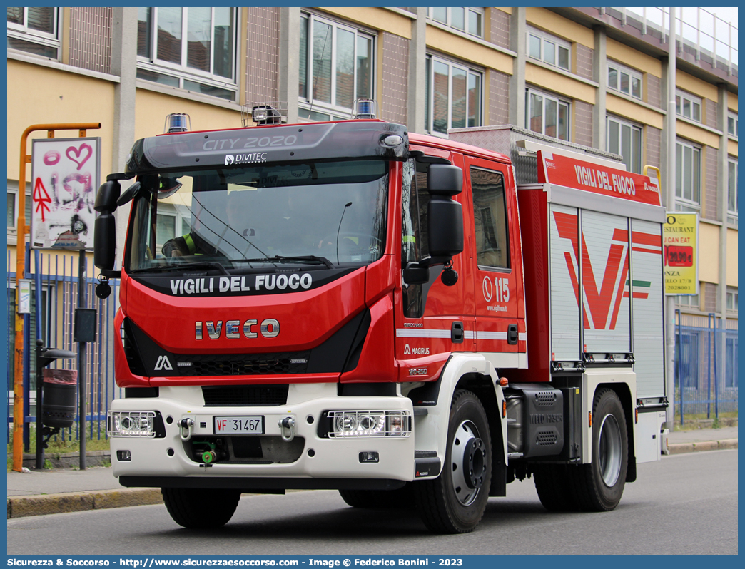 VF 31467
Corpo Nazionale Vigili del Fuoco
Iveco Magirus EuroCargo 
120-250 IV serie "City 2020"
(II fornitura)
Parole chiave: VVF;V.V.F.;Corpo;Nazionale;Vigili;del;Fuoco;AutoPompaSerbatoio;APS;A.P.S.;Iveco;Magirus;EuroCargo;120-250;City;2020