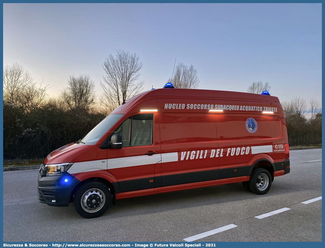 -
Corpo Nazionale Vigili del Fuoco
Nucleo Soccorso Subacqueo e Acquatico
Volkswagen Crafter II serie
Allestitore Futura Veicoli Speciali
Parole chiave: Corpo;Nazionale;Vigili del Fuoco;Vigili;Fuoco;Volkswagen;Crafter;NSSA;N.S.S.A.;Soccorso;Subacqueo;Acquatico;Sommozzatori;Subacquei;Futura;Veicoli;Speciali