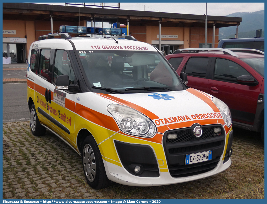 GOLF 1
118 Genova Soccorso
Fiat Doblò II serie
Allestitore AVS S.a.s.
Parole chiave: 118;Genova;Soccorso;Automedica;Fiat;Doblò;Doblo;AVS;A.V.S.