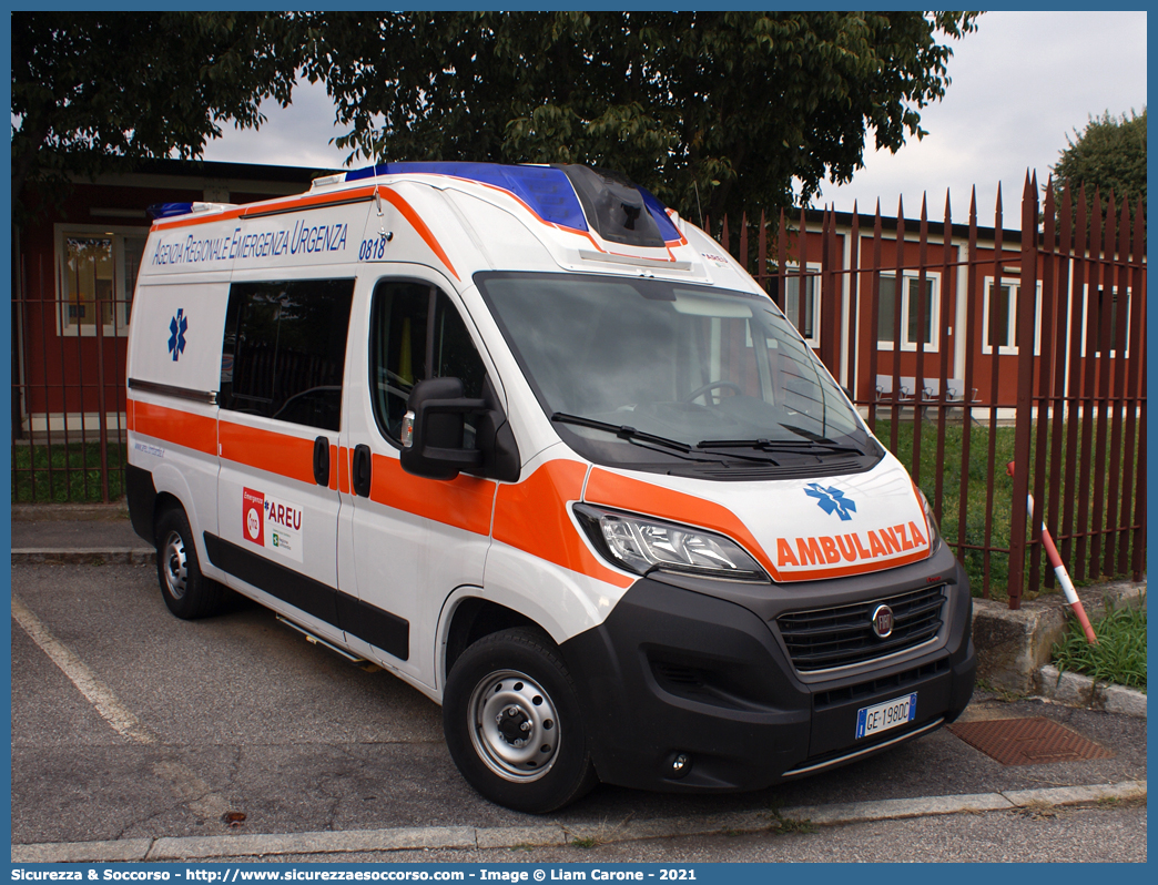 0818
118 Agenzia Regionale Emergenza Urgenza
Regione Lombardia
Fiat Ducato III serie II restyling
Allestitore Orion S.r.l.
Parole chiave: 118;AREU;A.R.E.U.;S.S.U.Em.;SSUEm;Lombardia;Ambulanza;Fiat;Ducato;ORION