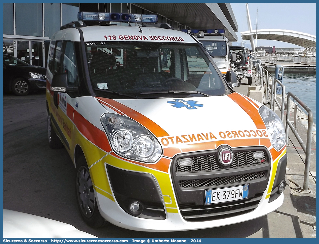 GOLF 1
118 Genova Soccorso
Fiat Doblò II serie
Allestitore AVS S.a.s.
Parole chiave: 118;Genova;Soccorso;Automedica;Fiat;Doblò;Doblo;AVS;A.V.S.