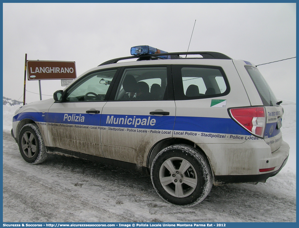 Polizia Locale YA391AD
Polizia Municipale
Unione Montana Appennino Parma Est
Subaru Forester V serie
Allestitore Cormar S.a.s.
Parole chiave: Polizia;Locale;Municipale;Parma Est;Langhirano;Lesignano de Bagni;Monchio delle Corti;Neviano degli Arduini;Palanzano;Tizzano Val Parma;Subaru;Forester;Cormar;YA391AD;YA 391 AD