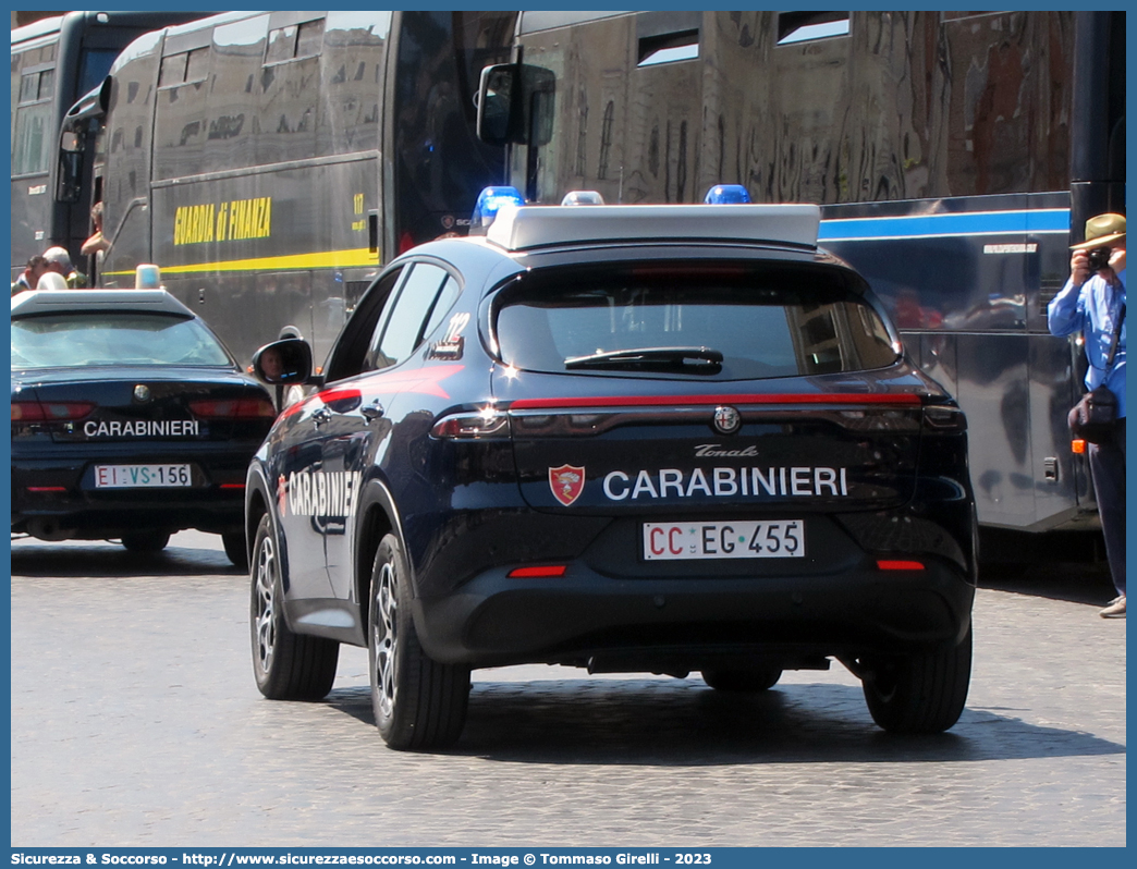 CC EG455
Arma dei Carabinieri
Alfa Romeo Tonale
Parole chiave: CC;C.C.;Arma;dei;Carabinieri;Nucleo;Radiomobile;Alfa;Romeo;Tonale;API;A.P.I.;Aliquota;Primo;Intervento