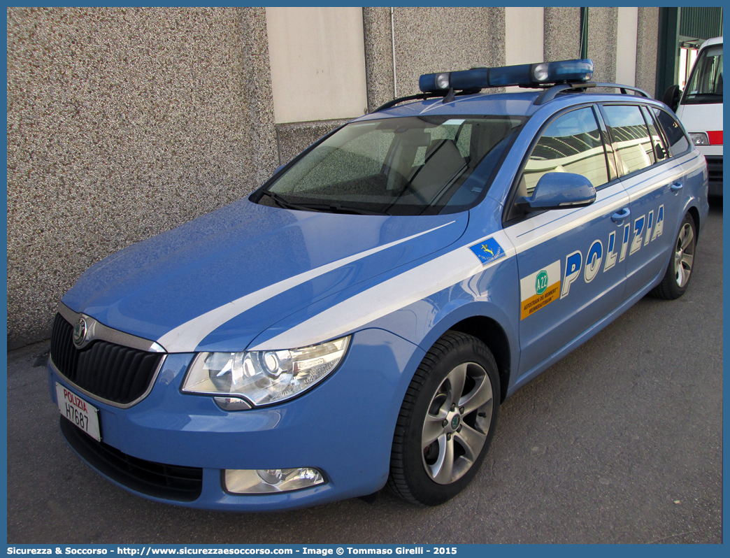 Polizia H7687
Polizia di Stato
Polizia Stradale
Autostrada del Brennero S.p.A.
Skoda Superb Wagon II serie
Allestitore Focaccia Group S.r.l. Group
Parole chiave: PS;P.S.;Polizia;di;Stato;Stradale;Autostrada;del;Brennero;Brenneroautobahn A.G.;Skoda;Superb;Wagon;Focaccia