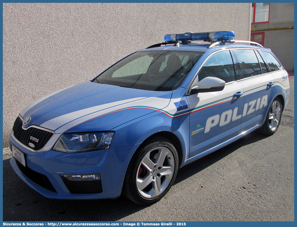 Polizia M0404
Polizia di Stato
Polizia Stradale
Autostrade Centropadane
Skoda Octavia Wagon RS IV serie
Allestitore Bertazzoni S.r.l.
Parole chiave: PS;P.S.;Polizia;di;Stato;Stradale;Autostradale;Autostrade;Centropadane;Centro;Padane;Skoda;Octavia;Wagon;RS;Bertazzoni