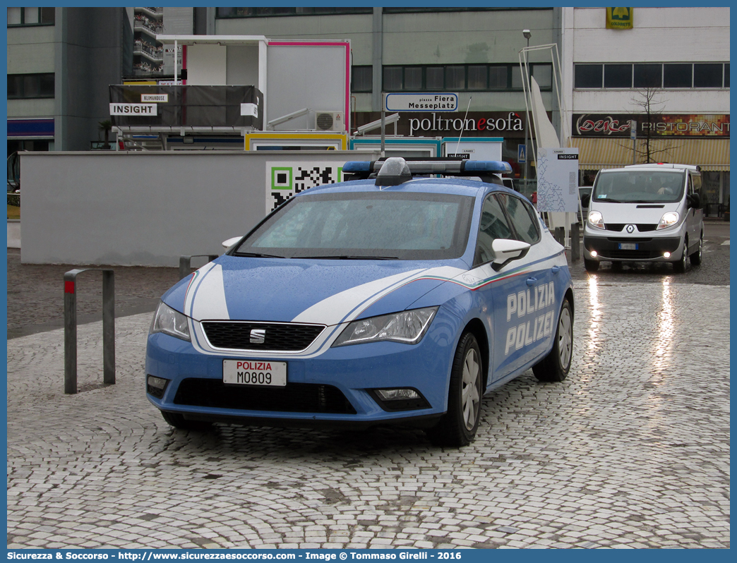 Polizia M0809
Polizia di Stato 
Questura di Bolzano
Squadra Volante
Seat Leon III serie
Parole chiave: PS;P.S.;Polizia;di;Stato;Squadra;Volante;Seat;Leon