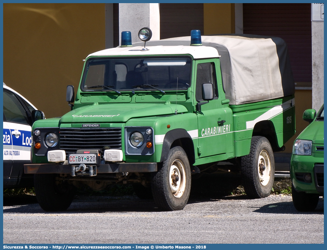 CC SY820
Arma dei Carabinieri
Comando Unità per la Tutela Forestale, 
Ambientale e Agroalimentare
Land Rover Defender 110
Parole chiave: CC;C.C.;Arma;dei;Carabinieri;Comando;Unità;per;la;Tutela;Forestale;Ambientale;Agroalimentare;Land;Rover;Defender;110