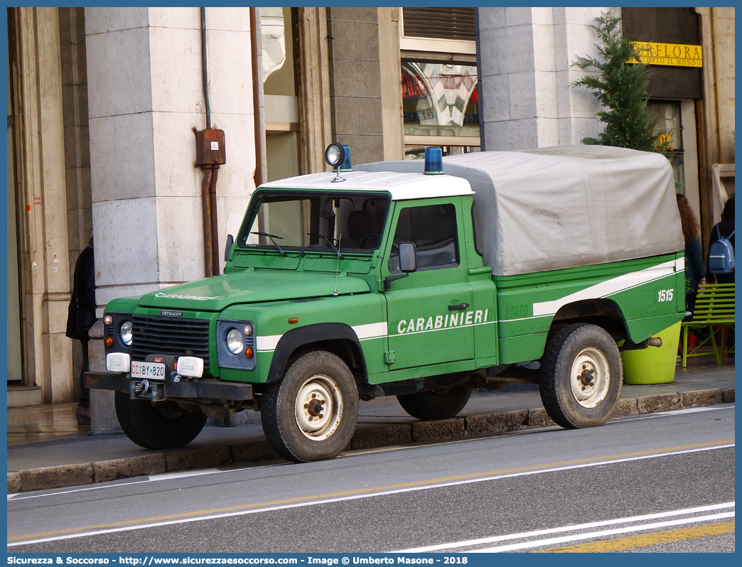 CC SY820
Arma dei Carabinieri
Comando Unità per la Tutela Forestale, 
Ambientale e Agroalimentare
Land Rover Defender 110
Parole chiave: CC;C.C.;Arma;dei;Carabinieri;Comando;Unità;per;la;Tutela;Forestale;Ambientale;Agroalimentare;Land;Rover;Defender;110