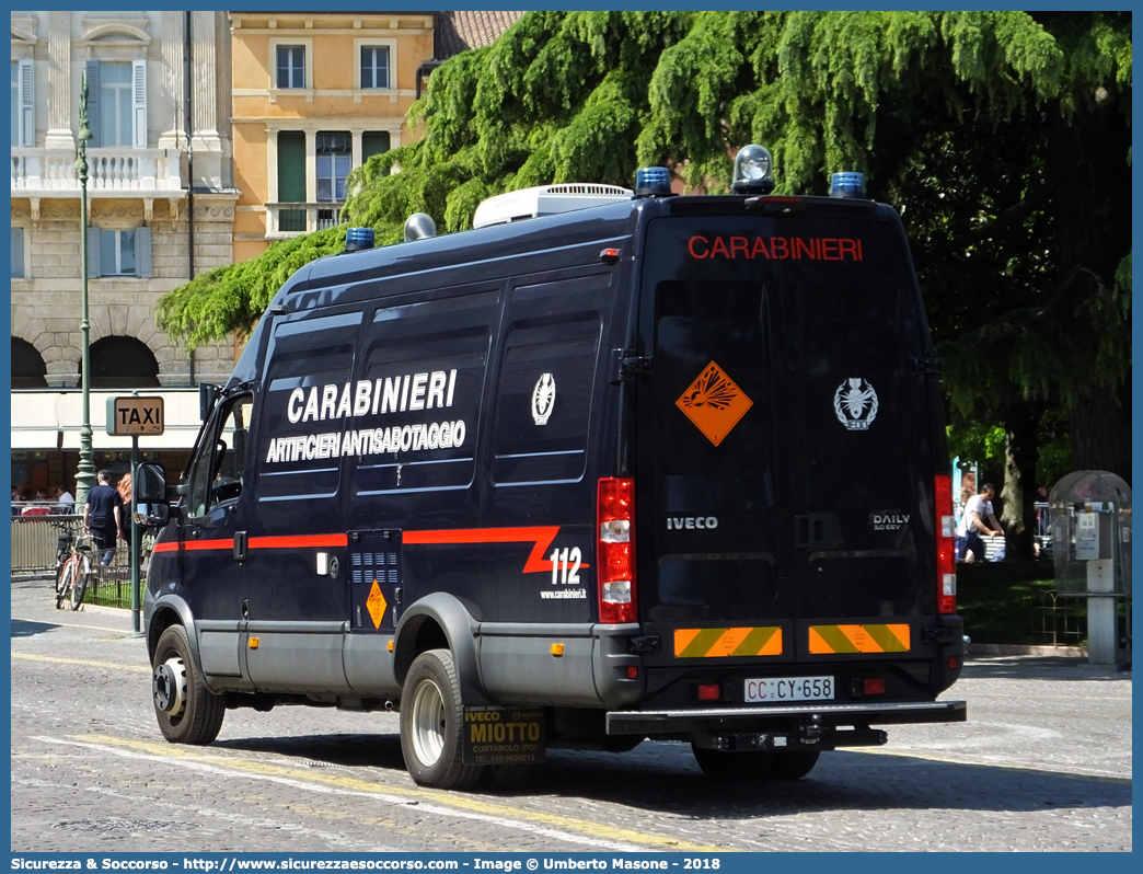 CC CY658
Arma dei Carabinieri
Artificieri Antisabotaggio
Iveco Daily 65C17 IV serie restyling
Parole chiave: CC;C.C.;Arma;dei;Carabinieri;Artificieri;Antisabotaggio;Iveco;Daily;65C17;65 C 17