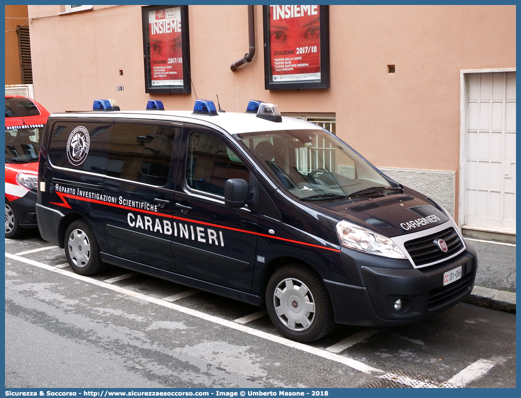 CC DI066
Arma dei Carabinieri
Raggruppamento Carabinieri
Investigazioni Scientifiche
Fiat Scudo IV serie
Allestitore GB Barberi S.r.l.
Parole chiave: Arma dei Carabinieri;Raggruppamento Carabinieri Investigazioni Scientifiche;RACIS;RIS;Fiat;Scudo