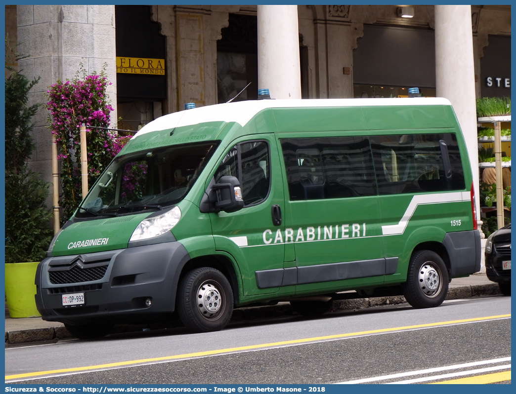 CC DP992
Arma dei Carabinieri
Comando Unità per la Tutela Forestale, 
Ambientale e Agroalimentare
Citroen Jumper III serie
Parole chiave: CC;C.C.;Arma;dei;Carabinieri;Comando;Unità;per;la;Tutela;Forestale;Ambientale;Agroalimentare;Citroen;Jumper