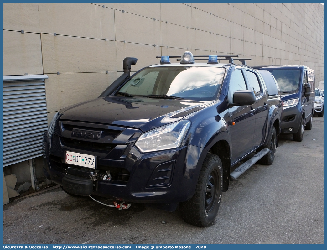 CC DT772
Arma dei Carabinieri
1° Reggimento Carabinieri "Tuscania"
Isuzu D-Max II serie restyling
Parole chiave: CC;C.C.;Arma;dei;Carabinieri;Reggimento;Paracadutisti;Tuscania;Isuzu;DMax;D-Max