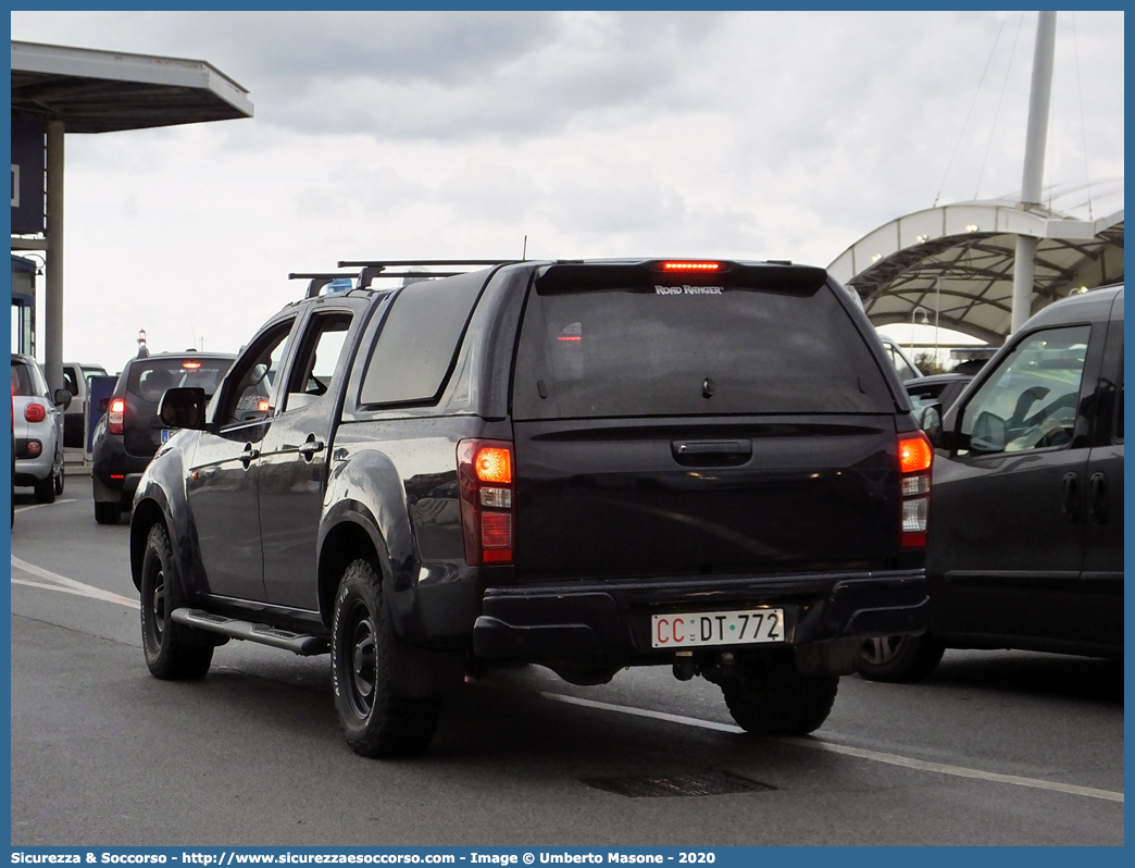 CC DT772
Arma dei Carabinieri
1° Reggimento Carabinieri "Tuscania"
Isuzu D-Max II serie restyling
Parole chiave: CC;C.C.;Arma;dei;Carabinieri;Reggimento;Paracadutisti;Tuscania;Isuzu;DMax;D-Max