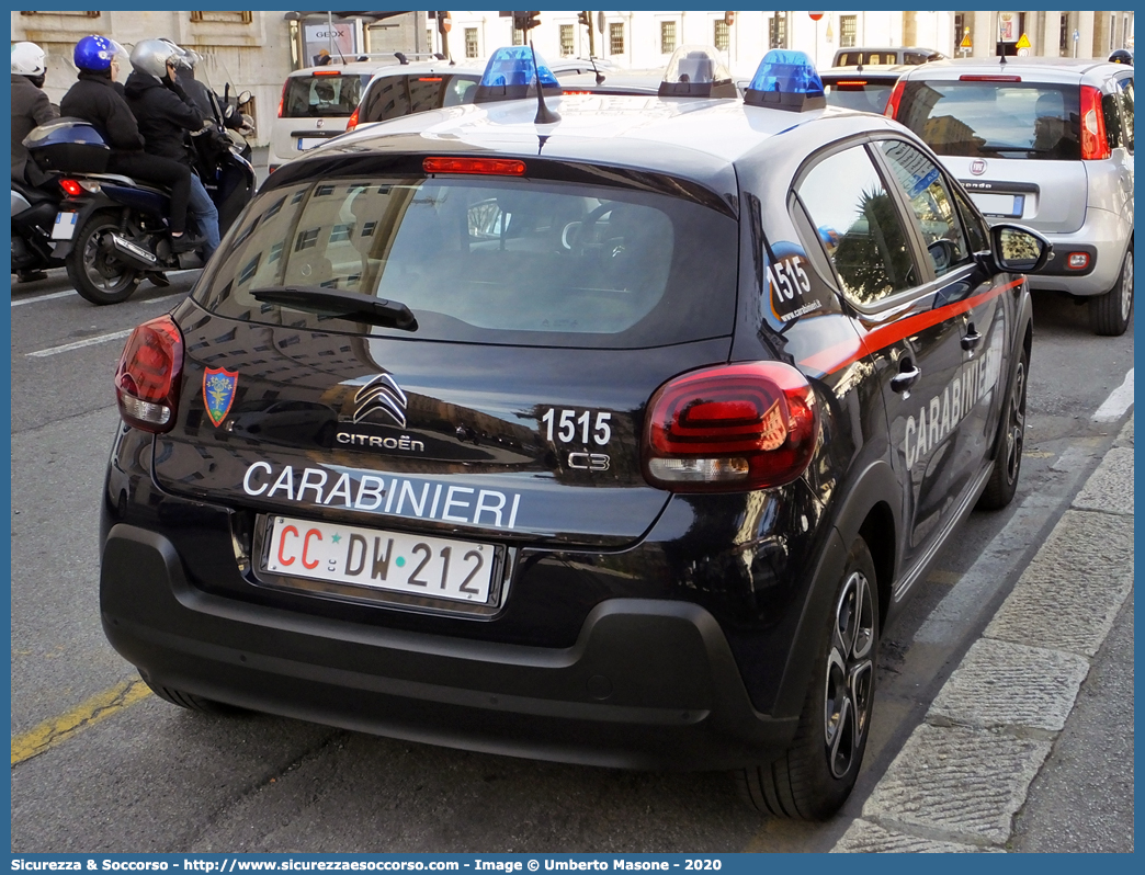 CC DW212
Arma dei Carabinieri
Comando Unità per la Tutela Forestale, 
Ambientale e Agroalimentare
Citroen C3 III serie
Allestitore Focaccia Group S.r.l.
Parole chiave: CC;C.C.;Arma;dei;Carabinieri;Comando;Unità;per;la;Tutela;Forestale;Ambientale;Agroalimentare;Citroen;C3;Focaccia