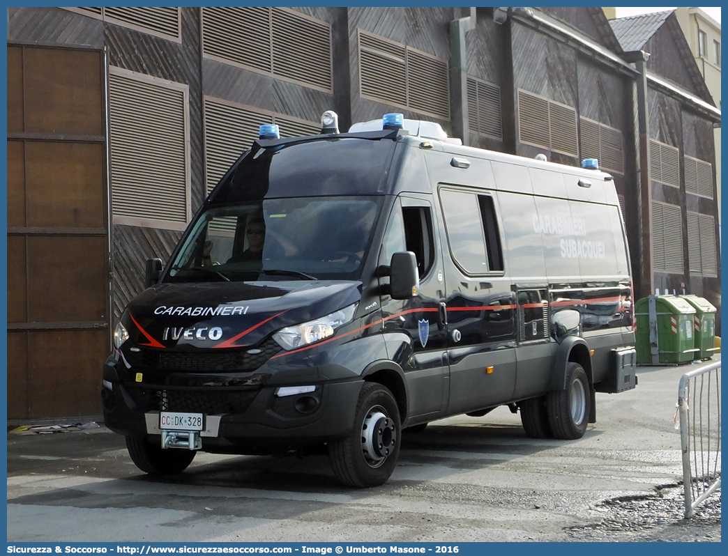 CC DK328
Arma dei Carabinieri
Centro e Nuclei Subacquei
Iveco Daily 17-170 VI serie
Allestitore GB Barberi S.r.l.
Parole chiave: Arma dei Carabinieri;Centro e Nuclei Subacquei;Iveco;Daily;17-170;G.B.;GB;Barberi