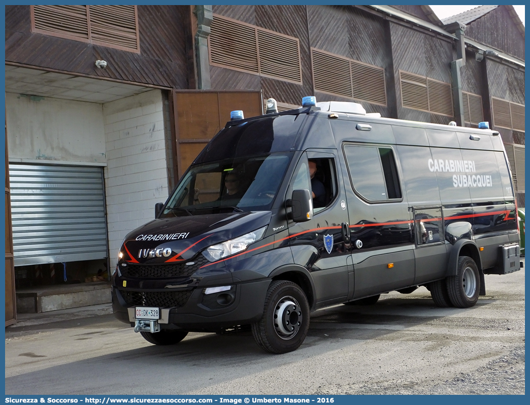 CC DK328
Arma dei Carabinieri
Centro e Nuclei Subacquei
Iveco Daily 17-170 VI serie
Allestitore GB Barberi S.r.l.
Parole chiave: Arma dei Carabinieri;Centro e Nuclei Subacquei;Iveco;Daily;17-170;G.B.;GB;Barberi