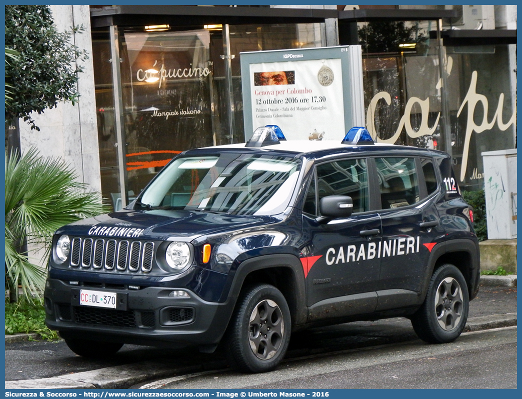 CC DL370
Arma dei Carabinieri
Jeep Renegade I serie
(I fornitura)
Parole chiave: CC;C.C.;Arma;dei;Carabinieri;Jeep;Renegade