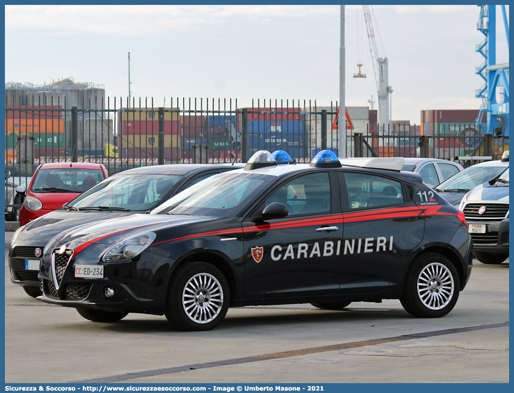 CC ED234
Arma dei Carabinieri
Alfa Romeo Nuova Giulietta
I serie II restyling
Allestitore Nuova Carrozzeria Torinese S.r.l.
(II fornitura)
Parole chiave: CC;C.C.;Arma;dei;Carabinieri;Alfa;Romeo;Nuova;Giulietta;Nuova;Carrozzeria;Torinese;NCT;N.C.T.