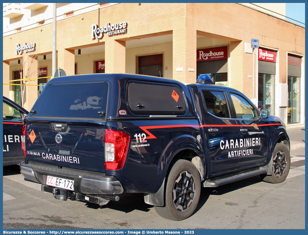 CC EF172
Arma dei Carabinieri
Artificieri Antisabotaggio
Nissan Navara
Parole chiave: Arma dei Carabinieri;Artificieri Antisabotaggio;Nissan;Navara